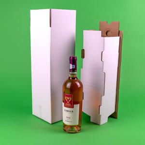 Cutii clasice de vin 3 sticle cu separator CO5 alb 370x130x395 50 buc/set