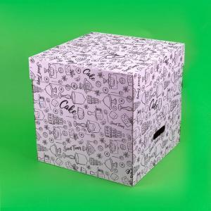Cutii tort cu capac generic 330x330x330 mm folie 25 buc/set